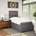 Pat box spring cu saltea, gri, 90x190 cm, piele ecologică - WALTI WALTI