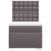 Pat box spring cu saltea, gri, 90x190 cm, piele ecologică - WALTI WALTI