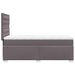 Pat box spring cu saltea, gri, 90x190 cm, piele ecologică - WALTI WALTI