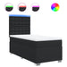 Pat box spring cu saltea, negru, 90x200 cm, piele ecologică - WALTI WALTI