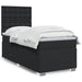 Pat box spring cu saltea, negru, 90x200 cm, piele ecologică - WALTI WALTI