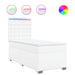 Pat box spring cu saltea, alb, 90x200 cm, piele ecologică - WALTI WALTI