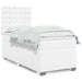 Pat box spring cu saltea, alb, 90x200 cm, piele ecologică - WALTI WALTI