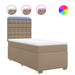 Pat box spring cu saltea, cappuccino, 90x200 cm piele ecologică - WALTI WALTI