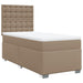 Pat box spring cu saltea, cappuccino, 90x200 cm piele ecologică - WALTI WALTI
