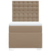 Pat box spring cu saltea, cappuccino, 90x200 cm piele ecologică - WALTI WALTI
