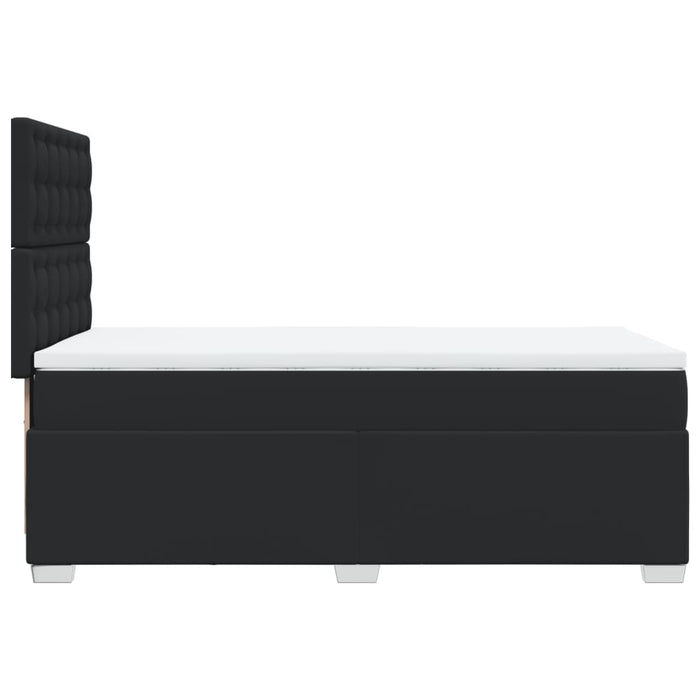 Pat box spring cu saltea, negru, 100x200 cm, piele ecologică - WALTI WALTI