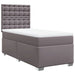 Pat box spring cu saltea, gri, 100x200 cm, piele ecologică - WALTI WALTI