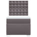 Pat box spring cu saltea, gri, 100x200 cm, piele ecologică - WALTI WALTI