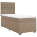 Pat box spring cu saltea, cappuccino, 100x200cm piele ecologică - WALTI WALTI