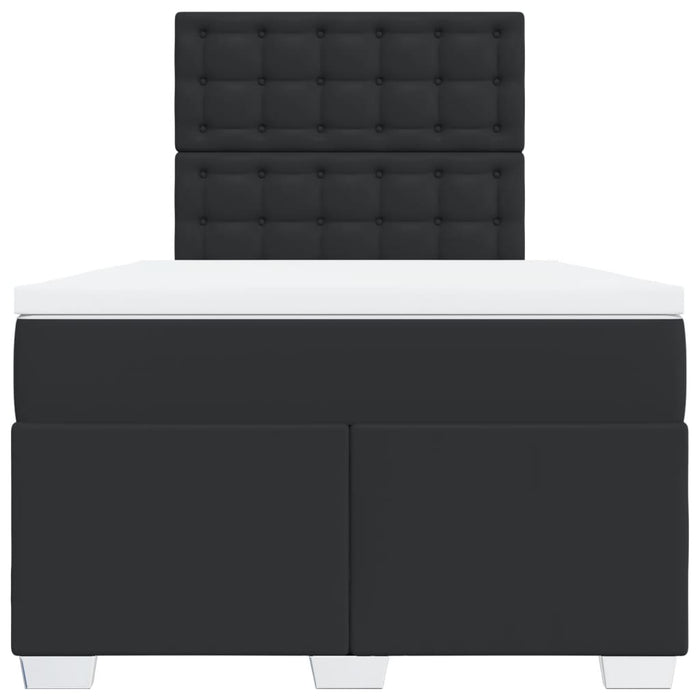 Pat box spring cu saltea, negru, 120x190 cm, piele ecologică - WALTI WALTI