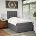 Pat box spring cu saltea, gri, 120x190 cm, piele ecologică - WALTI WALTI