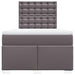 Pat box spring cu saltea, gri, 120x190 cm, piele ecologică - WALTI WALTI