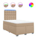 Pat box spring cu saltea, cappuccino, 120x190cm piele ecologică - WALTI WALTI