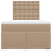 Pat box spring cu saltea, cappuccino, 120x190cm piele ecologică - WALTI WALTI