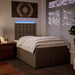 Pat box spring cu saltea, cappuccino, 120x200cm piele ecologică - WALTI WALTI