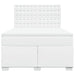 Pat box spring cu saltea, alb, 140x190 cm, piele ecologică - WALTI WALTI