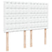Pat box spring cu saltea, alb, 140x190 cm, piele ecologică - WALTI WALTI