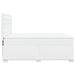 Pat box spring cu saltea, alb, 140x190 cm, piele ecologică - WALTI WALTI