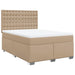 Pat box spring cu saltea, cappuccino, 140x190cm piele ecologică - WALTI WALTI