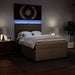 Pat box spring cu saltea, cappuccino, 140x190cm piele ecologică - WALTI WALTI