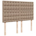 Pat box spring cu saltea, cappuccino, 140x190cm piele ecologică - WALTI WALTI