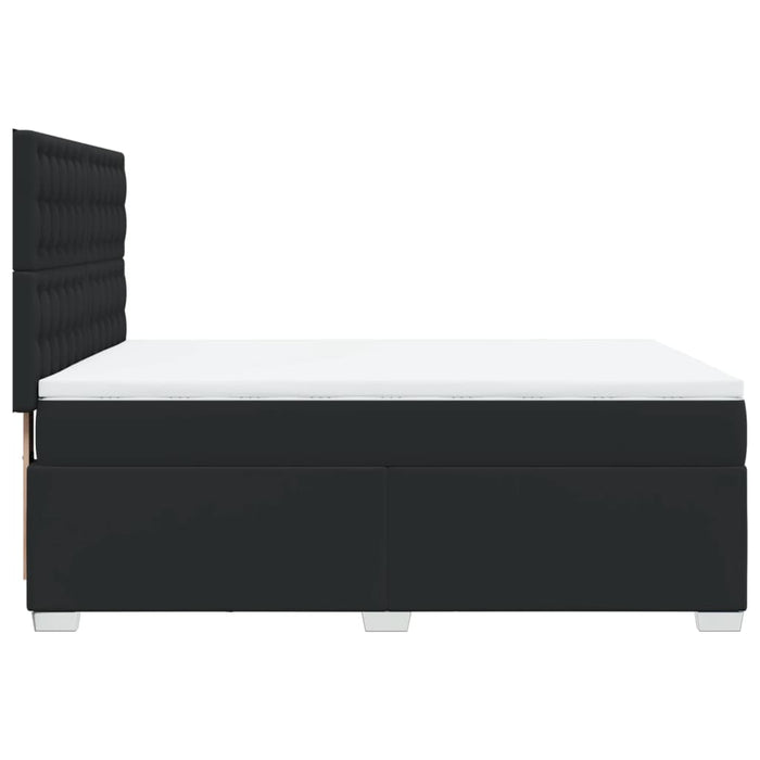Pat box spring cu saltea, negru, 140x200 cm, piele ecologică - WALTI WALTI
