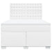 Pat box spring cu saltea, alb, 140x200 cm, piele ecologică - WALTI WALTI