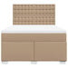 Pat box spring cu saltea, cappuccino, 140x200cm piele ecologică - WALTI WALTI