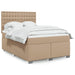 Pat box spring cu saltea, cappuccino, 140x200cm piele ecologică - WALTI WALTI