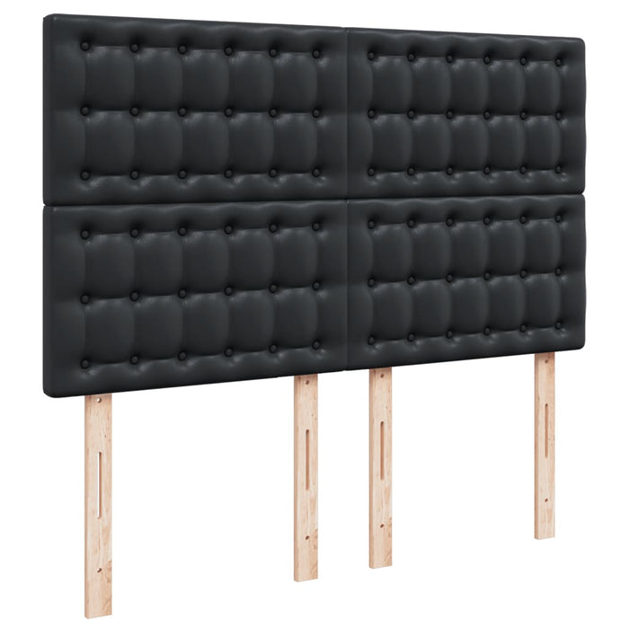 Pat box spring cu saltea, negru, 160x200 cm, piele ecologică - WALTI WALTI