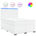 Pat box spring cu saltea, alb, 160x200 cm, piele ecologică - WALTI WALTI