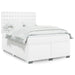 Pat box spring cu saltea, alb, 160x200 cm, piele ecologică - WALTI WALTI