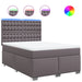 Pat box spring cu saltea, gri, 160x200 cm, piele ecologică - WALTI WALTI
