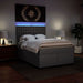 Pat box spring cu saltea, gri, 160x200 cm, piele ecologică - WALTI WALTI