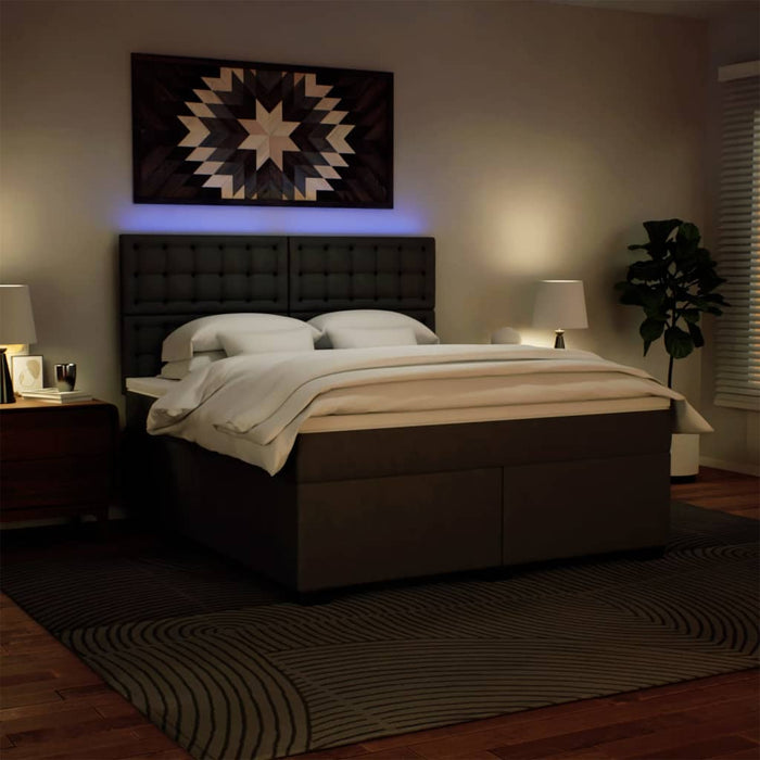 Pat box spring cu saltea, negru, 180x200 cm, piele ecologică - WALTI WALTI