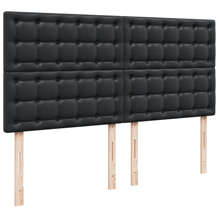 Pat box spring cu saltea, negru, 180x200 cm, piele ecologică - WALTI WALTI