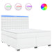 Pat box spring cu saltea, alb, 180x200 cm, piele ecologică - WALTI WALTI