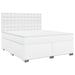 Pat box spring cu saltea, alb, 180x200 cm, piele ecologică - WALTI WALTI