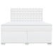 Pat box spring cu saltea, alb, 180x200 cm, piele ecologică - WALTI WALTI