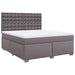 Pat box spring cu saltea, gri, 180x200 cm, piele ecologică - WALTI WALTI