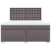Pat box spring cu saltea, gri, 180x200 cm, piele ecologică - WALTI WALTI