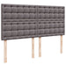 Pat box spring cu saltea, gri, 180x200 cm, piele ecologică - WALTI WALTI