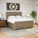 Pat box spring cu saltea, cappuccino, 180x200cm piele ecologică - WALTI WALTI