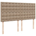 Pat box spring cu saltea, cappuccino, 180x200cm piele ecologică - WALTI WALTI
