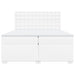 Pat box spring cu saltea, alb, 200x200 cm, piele ecologică - WALTI WALTI