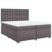 Pat continental cu saltea, gri, 200x200 cm, piele ecologică - WALTI WALTI