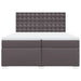 Pat continental cu saltea, gri, 200x200 cm, piele ecologică - WALTI WALTI