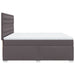 Pat continental cu saltea, gri, 200x200 cm, piele ecologică - WALTI WALTI