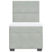 Pat continental cu saltea, gri deschis, 80x200 cm, catifea - WALTI WALTI